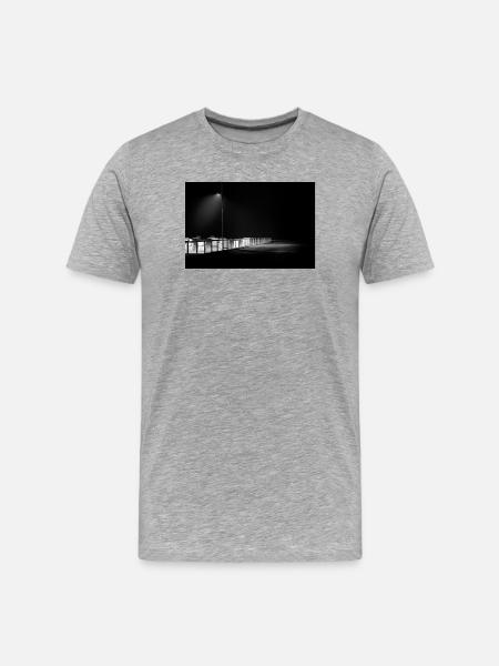 Dike på Nordsøen - Herre Premium T-shirt økologisk - grå meleret
