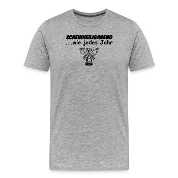 Weihnachten Heiligabend Christmas lustig Geschenk - Männer Premium Bio T-Shirt - Grau meliert - Vorne - Damien (186cm)