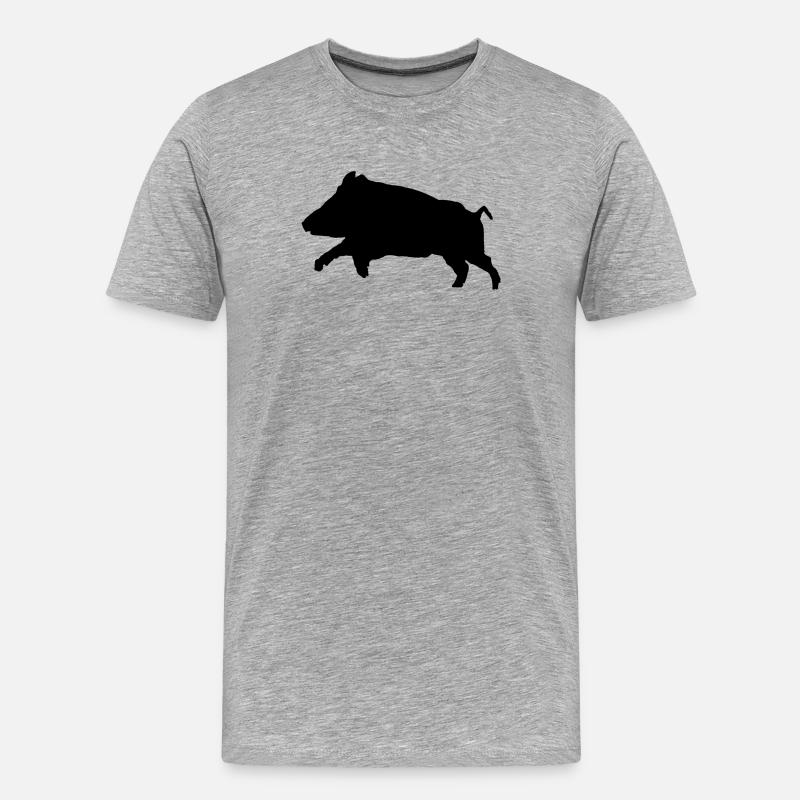 Customizable boar tshirt - Men's Premium Organic T-Shirt - heather grey