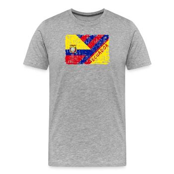 Ecuador Flag Design / Gift South America - Men's Premium Organic T-Shirt - heather grey - Front - Damien (186cm)