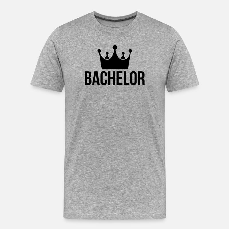 bachelor king Junggesellenabschied - Männer Premium Bio T-Shirt - Grau meliert