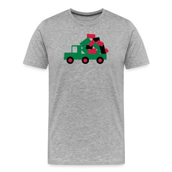 auto lkw umzug - Männer Premium Bio T-Shirt - Grau meliert - Vorne - Damien (186cm)