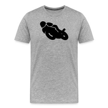 véhicule - T-shirt bio Premium Homme - gris chiné - Devant - Damien (186cm)
