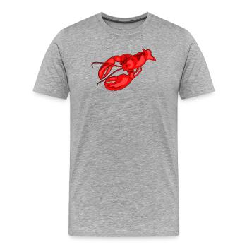 hummer speise koch - Männer Premium Bio T-Shirt - Grau meliert - Vorne - Damien (186cm)