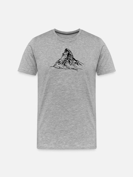 Matterhorn mountain, Alps, Switzerland Horn mountains - Men's Premium Organic T-Shirt - heather grey