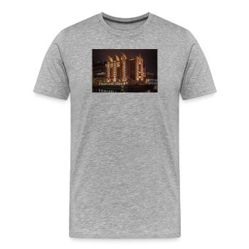Maritime Museum Hamburger Speicherstadt Hamburg - Men's Premium Organic T-Shirt - heather grey - Front - Damien (186cm)