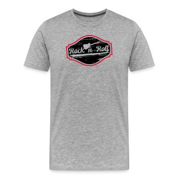 Rock n Roll Baby - T-shirt bio Premium Homme - gris chiné - Devant - Damien (186cm)