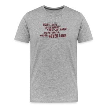 Sandman - Liedtexte - Männer Premium Bio T-Shirt - Grau meliert - Vorne - Damien (186cm)