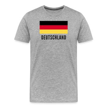 Deutschland  - Männer Premium Bio T-Shirt - Grau meliert - Vorne - Damien (186cm)