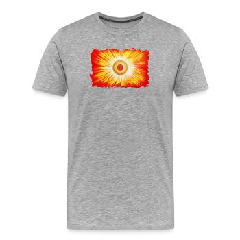Création Lumière du Courage - Sonja Ariel von Staden - T-shirt bio Premium Homme - gris chiné - Devant - Damien (186cm)