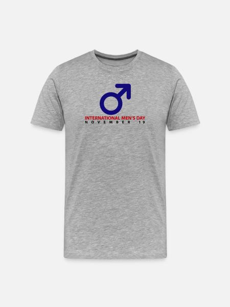 International Men's Day - Men's Premium Organic T-Shirt - heather grey