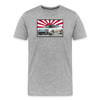 Supra mk4 Swycar Edition - Männer Premium Bio T-Shirt - Grau meliert - Vorne - Damien (186cm)