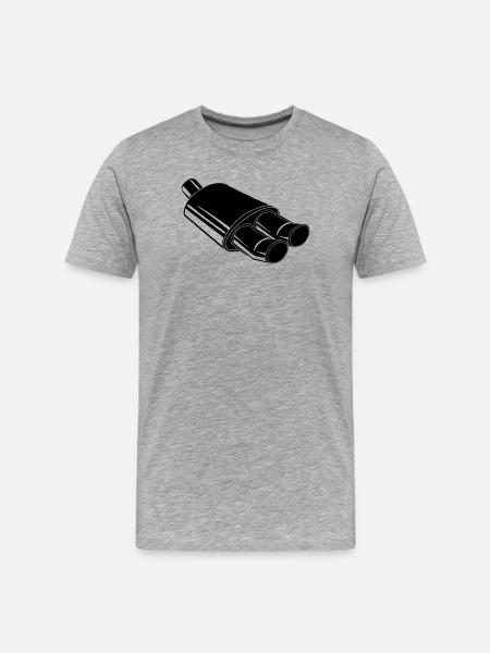 Autoauspuff Autoteile - Männer Premium Bio T-Shirt - Grau meliert