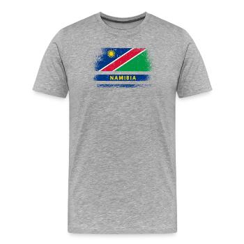 Namibia flag design - Men's Premium Organic T-Shirt - heather grey - Front - Damien (186cm)
