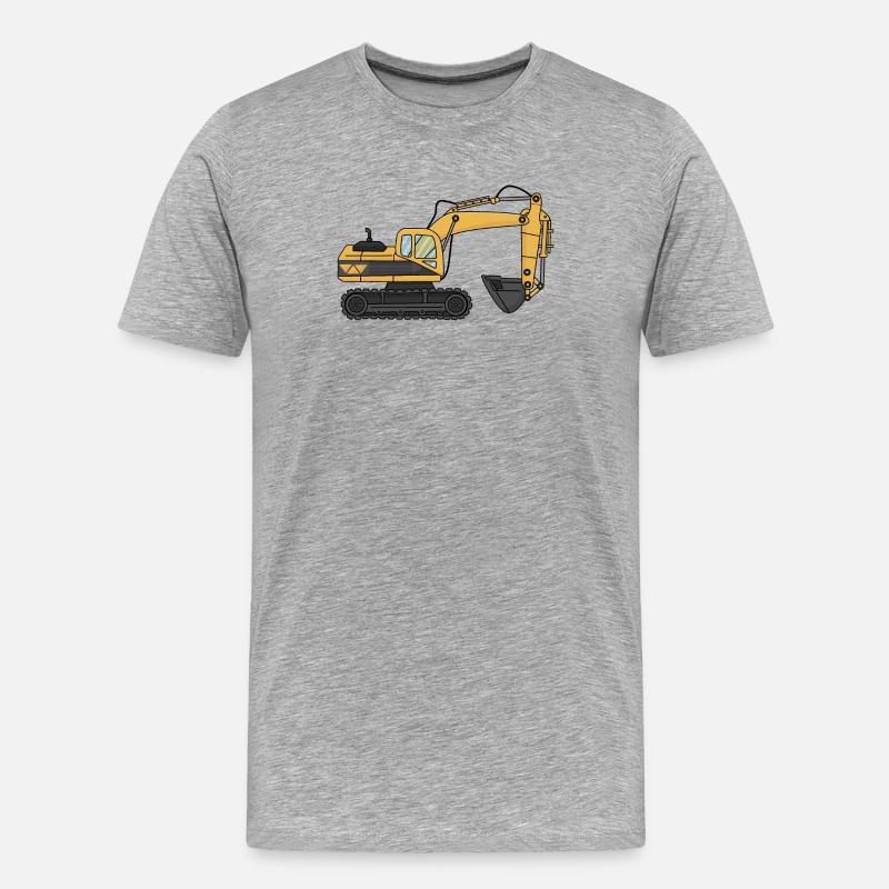 Bagger - Männer Premium Bio T-Shirt - Grau meliert