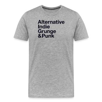 Style de musique Alternative Indie Grunge Punk - T-shirt bio Premium Homme - gris chiné - Devant - Damien (186cm)