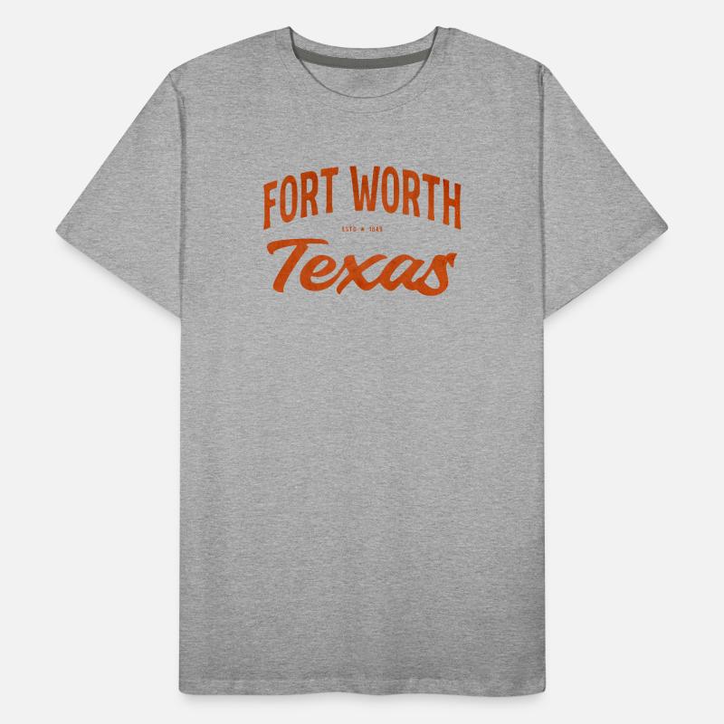 Fort Worth Texas Script Männer Premium Bio T-Shirt