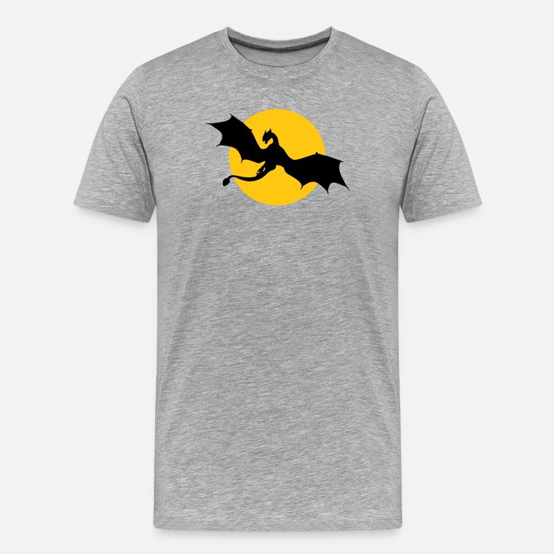 Dragon pour le soleil - changez les couleurs - T-shirt bio Premium Homme - gris chiné