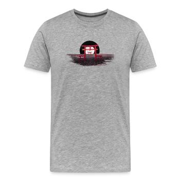 Vinyle SUN - T-shirt bio Premium Homme - gris chiné - Devant - Damien (186cm)