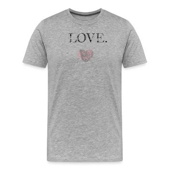 FOR HER - Men's Premium Organic T-Shirt - heather grey - Front - Damien (186cm)