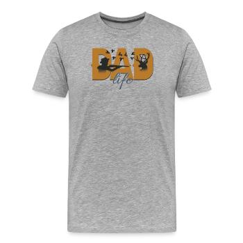 chasse, chasseur, j'aime la chasse - T-shirt bio Premium Homme - gris chiné - Devant - Damien (186cm)