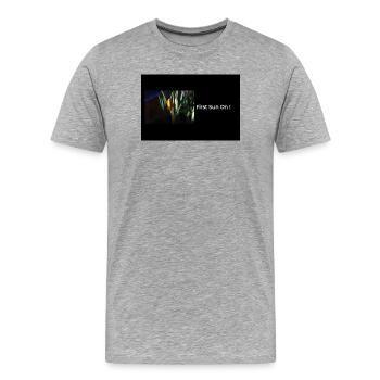Streetwear First Sun On - T-shirt bio Premium Homme - gris chiné - Devant - Damien (186cm)