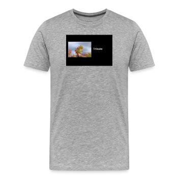Streetwear Tribute - T-shirt bio Premium Homme - gris chiné - Devant - Damien (186cm)