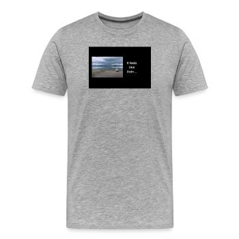 Streetwear fühlt sich an wie Regen - Männer Premium Bio T-Shirt - Grau meliert - Vorne - Damien (186cm)
