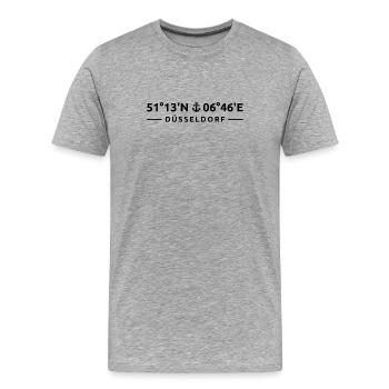 Dusseldorf - T-shirt bio Premium Homme - gris chiné - Devant - Damien (186cm)