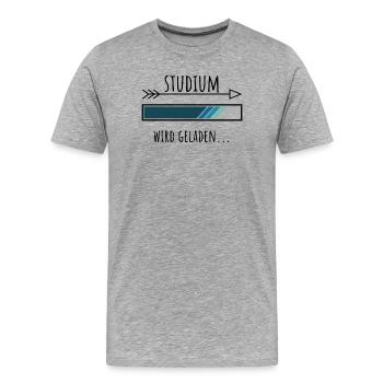 Studium Personalisierter Beruf Jungs - Männer Premium Bio T-Shirt - Grau meliert - Vorne - Damien (186cm)