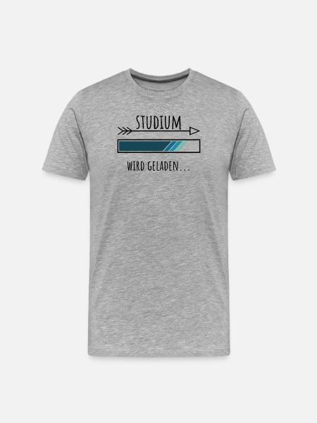 Studium Personalisierter Beruf Jungs - Männer Premium Bio T-Shirt - Grau meliert