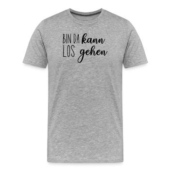 Training Pokern Bingo Sport Arbeit - Männer Premium Bio T-Shirt - Grau meliert - Vorne - Damien (186cm)