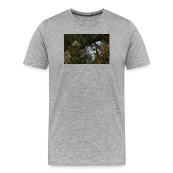 Ancient Canyon Rivers - Men's Premium Organic T-Shirt - heather grey - Front - Damien (186cm)
