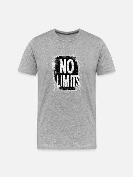 No Limits BW - Männer Premium Bio T-Shirt - Grau meliert