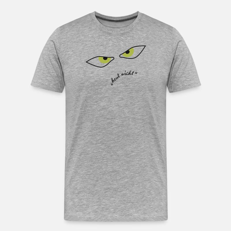 Rickel's Design: Heute nicht - Männer Premium Bio T-Shirt - Grau meliert