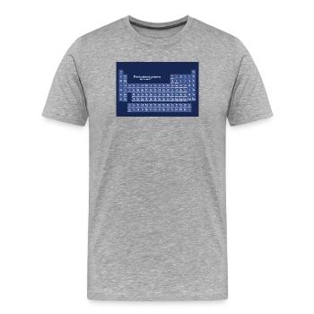 Posters Periodic Table of Elements - Men's Premium Organic T-Shirt - heather grey - Front - Damien (186cm)