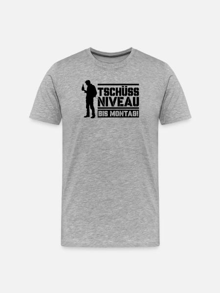 Bye bye level until Monday - Men's Premium Organic T-Shirt - heather grey