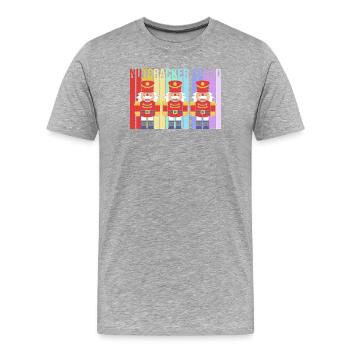 Noël Casse-Noisette - T-shirt bio Premium Homme - gris chiné - Devant - Damien (186cm)