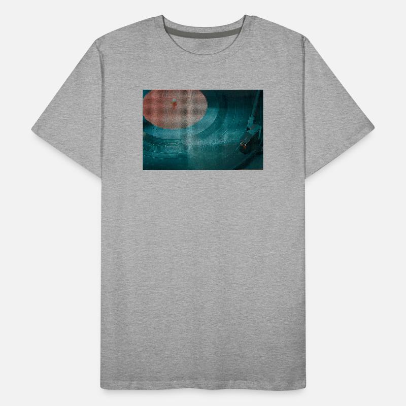 Turntable in a curvy pattern Men's Premium Organic T-Shirt