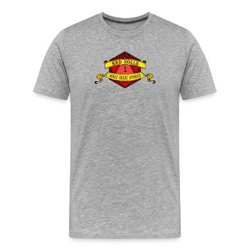 Bad Rolls Make Great Stories - Men's Premium Organic T-Shirt - heather grey - Front - Damien (186cm)