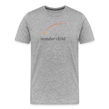 Arc de l’Enfant Merveilleux et de l’Étoile Filante - T-shirt bio Premium Homme - gris chiné - Devant - Damien (186cm)