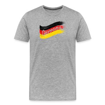 German flag - Men's Premium Organic T-Shirt - heather grey - Front - Damien (186cm)