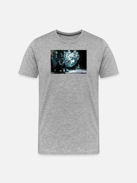 Eisgesicht im Schatten - Men's Premium Organic T-Shirt - heather grey