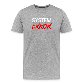 Systemfehler Neon Brush - Männer Premium Bio T-Shirt - Grau meliert - Vorne - Damien (186cm)