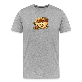 Salad He - T-shirt bio Premium Homme - gris chiné - Devant - Damien (186cm)