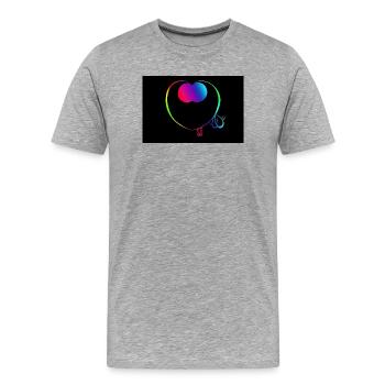 Trickster Too süßes Poster - Männer Premium Bio T-Shirt - Grau meliert - Vorne - Damien (186cm)