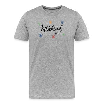 Kitakind 2026 - Men's Premium Organic T-Shirt - heather grey - Front - Damien (186cm)