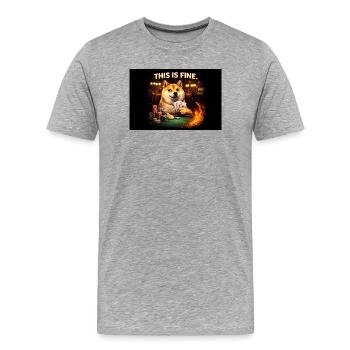 Ça me va - T-shirt bio Premium Homme - gris chiné - Devant - Damien (186cm)