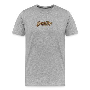 Ich liebe alte, rostige Trucks - Männer Premium Bio T-Shirt - Grau meliert - Vorne - Damien (186cm)
