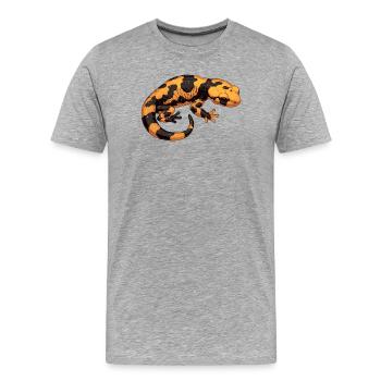 Fire Salamander Salamander - Men's Premium Organic T-Shirt - heather grey - Front - Damien (186cm)